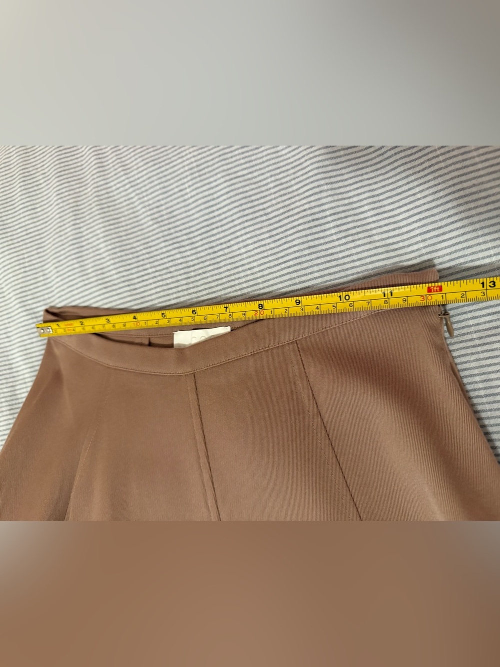 COS Asymmetric Organic Cotton A-line Skirt (Beige) - Picture 5 of 11
